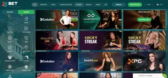 22bet kasino uživo