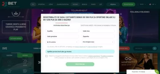 Registracija 22bet