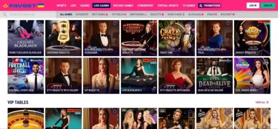 Favbet kasino uživo