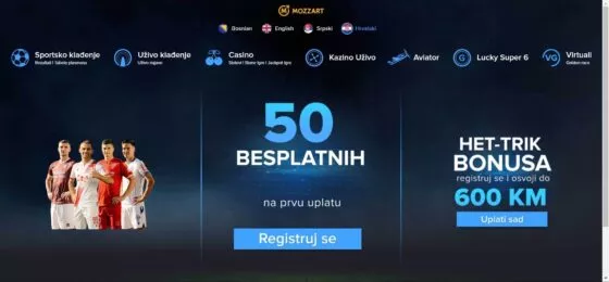 Službena web stranica kasina Mozzart