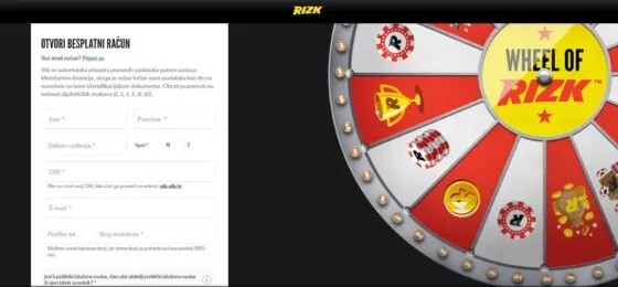 Registracija Rizk