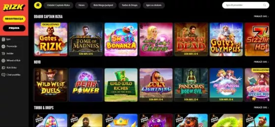 Rizk casino automati za igre na sreću