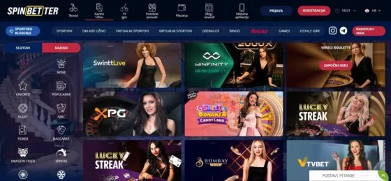 Spinbetter kasino uživo