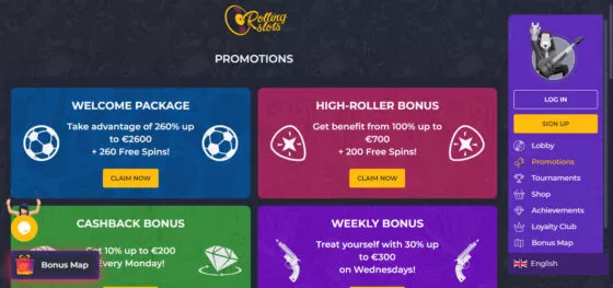 Rolling slots casino promo